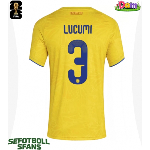 Colombia Jhon Lucumi #3 Hemmatröja Kvinnor VM 2026 Kortärmad